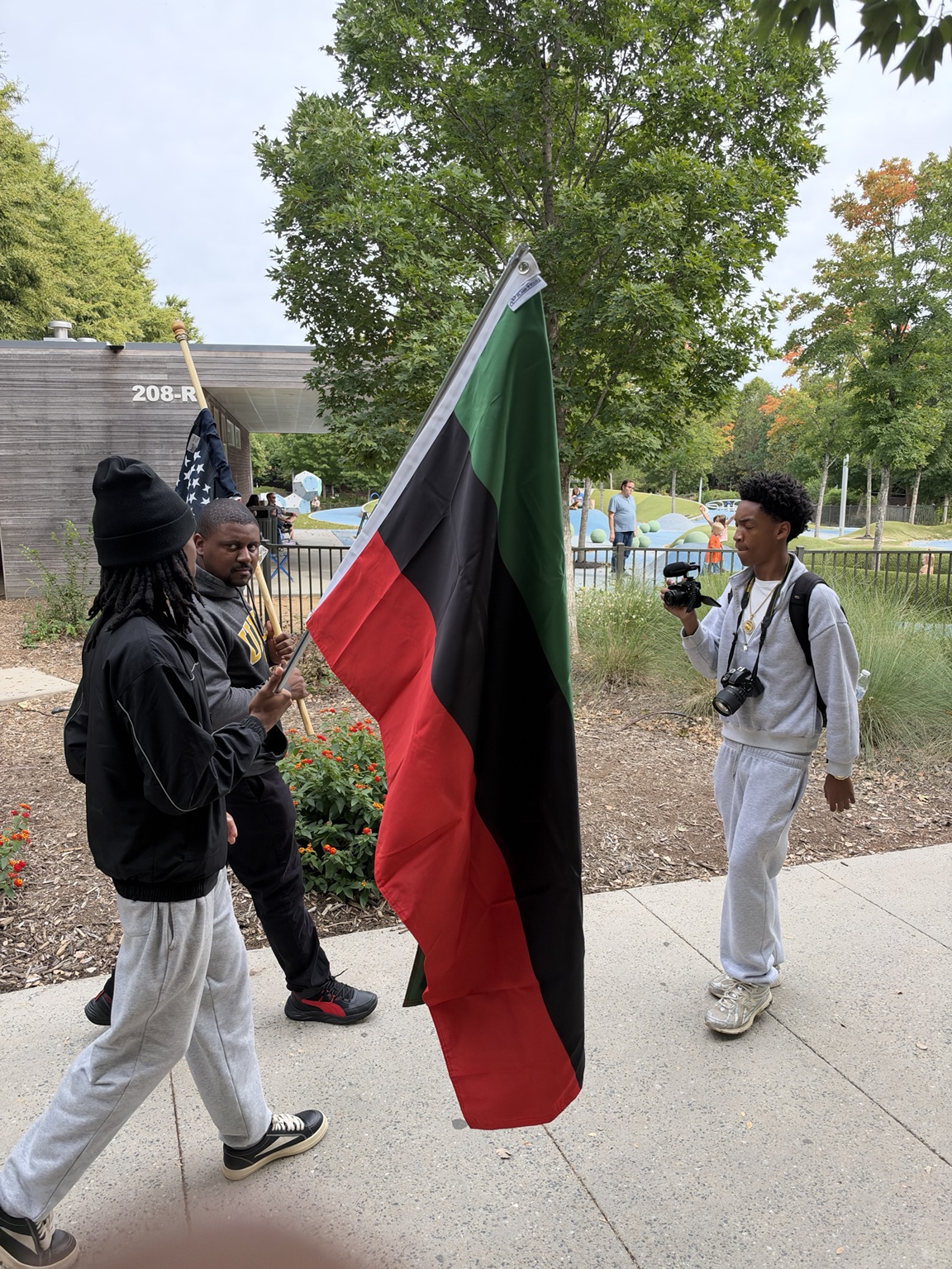 Community flag walk in progress