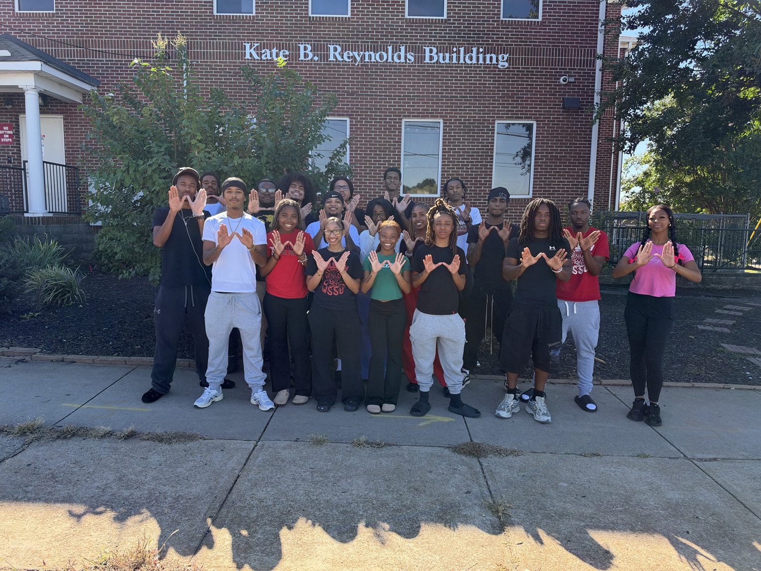 Community outreach group outside Kate B. Reynolds Charitable Trust